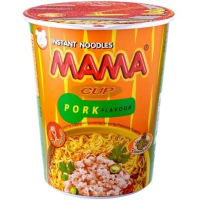 Instant Cup Noodles Pork 16 X 70 GR MAMA	มาม่าเส้นบะหมี่สำเร็จรูป คัพ หมูสับ 16/70 GR (ถ้วย) EU