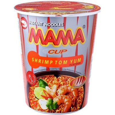 Instant Cup Noodles Shrimp 16 X 70 GR MAMA	มาม่า บะหมี่กึ่งสำเร็จรูป คัพ ต้มยำกุ้ง 16/70 GR (ถ้วย) EU