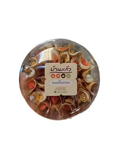 THAI CRISPY PANCAKE (BAAN KAEW BRAND) 100 GR 	ขนมเบื้องกรอบ ตราบ้านแก้ว 100 GR