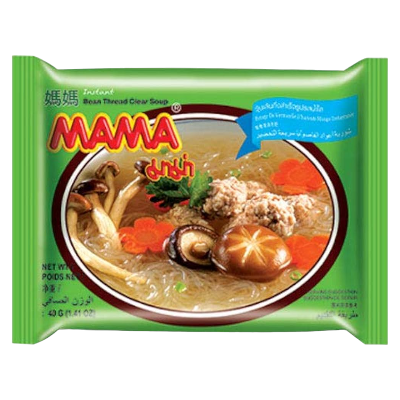 Instant Bean Vermicelli Clear Soup 30 X 40 GR MAMA Instant Bean Vermicelli Clear Soup 30 X 40 GR MAMA