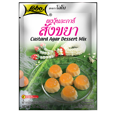 LOBO CUSTARD AGAR DESSERT MIX 80G ผงวุ้นอะการ์ สังขยา