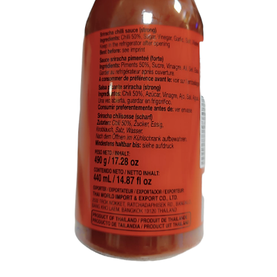 COCK SRI.CHILLI SAUCE STRONG12X490GR[TH] PET