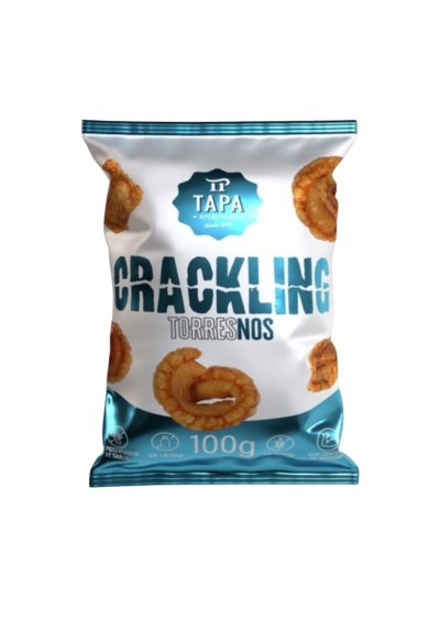 CRACKLING TORRESNOS TAPA18X100G	แคบหมูซองฟ้าCRACKLING TORRESNOS -TAPA 18/100gr