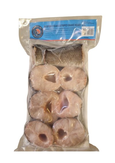 Mudfish Steaks (Striped Snake Head) Raw gutted bone-in 50/100-10X1 KG	ปลาช่อนหั่นชิ้น 50/100-10/1 KG