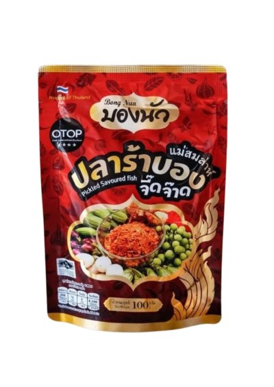 PICKLED SAVOURED FISH BONG NUA 100 G	บองนัว แม่สมส่าห์-แจ่ว ปลาร้าบอง จี้ดจาด 100 g( ซอง)