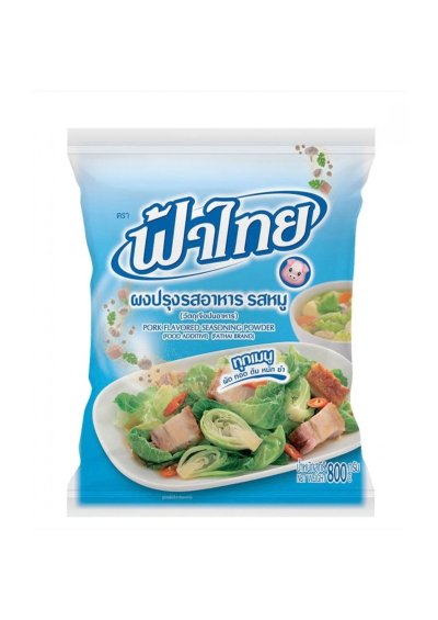 FATHAI PORK SEASONING - CONDIMEN TO IN POLVERE 10x800g *	ผงปรุงรสหมู ตราฟ้าไทย(ซองฟ้า) 10/ 800G FATHAI