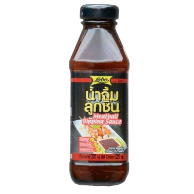 (LOBO) MEATBALL DIPPING SAUCE 220 ML โลโบน้ำจิ้มลูกชิ้นแบบขวด ขนาด 220 ml (500g)