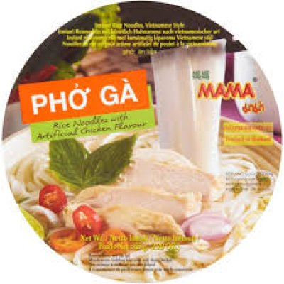 mama rice noodle with artificial chicken flavor 100g