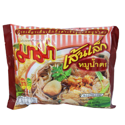 Instant Rice Noodle Moo Nam Tok 30 X 55 GR MAMA Instant Rice Noodle Moo Nam Tok 30 X 55 GR MAMA