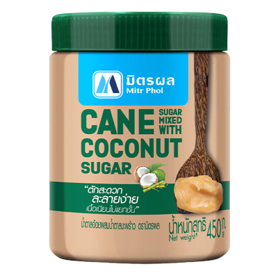 Cane-& Coconut Sugar Mix 95,2% 12 X 450 GR MITR PHOL