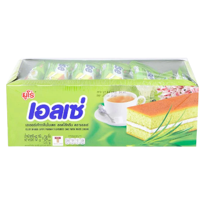 LAYER PANDAN FLAVOURED CAKE WITH WHITE CREAM (ELLSE BRAND)