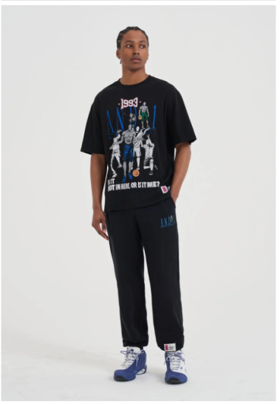 Mens Core Retro Logo Graphic T-Shirt - Black