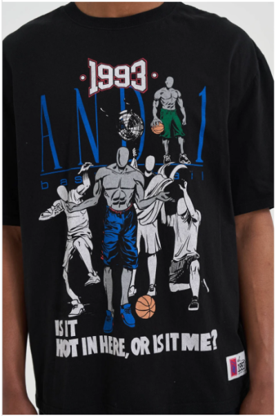 Mens Core Retro Logo Graphic T-Shirt - Black