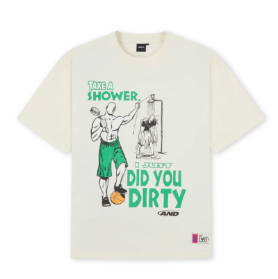 Mens Did You Dirty Trash Talk T-Shirt - Ecru