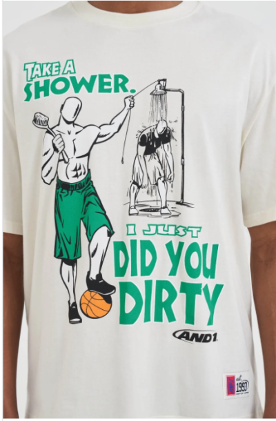 Mens Did You Dirty Trash Talk T-Shirt - Ecru