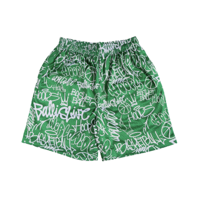 Throwie Mesh Shorts in Green