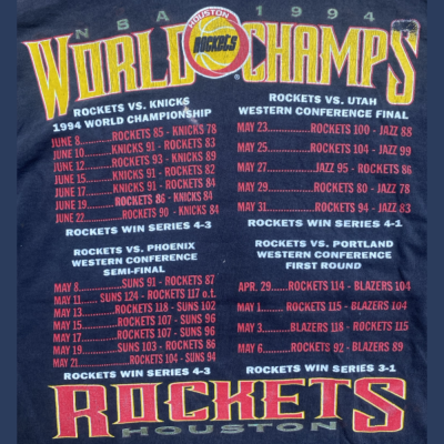 Houston Rockets Vintage 1994 Size XL