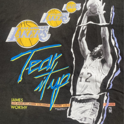 Vintage Los Angeles Lakers James Worthy Magic Johnson