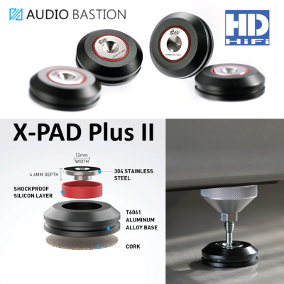 Audio Bastion X-PAD Plus II Speaker Spike Pads Shoes (Set of 8 pcs)