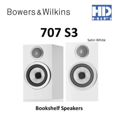 Bowers & Wilkins 707 S3 Bookshelf Speakers แถมฟรีขาตั้ง FS600 S3