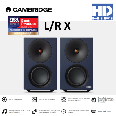 Cambridge Audio L/R X Advanced active stereo streaming speakers