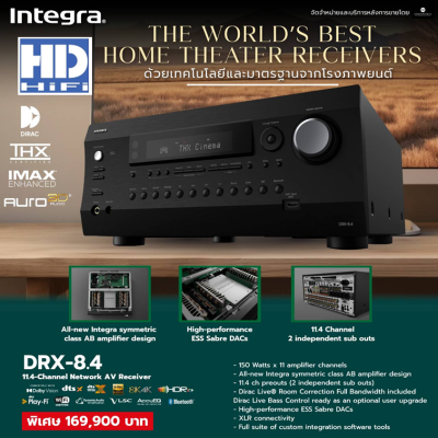 Integra DRX-8.4 Network AV Receiver 11.4 Channel