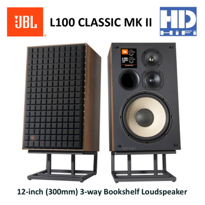 JBL L100 Classic MkII 12-inch (300mm) 3-way Bookshelf Loudspeaker with J120 Stands