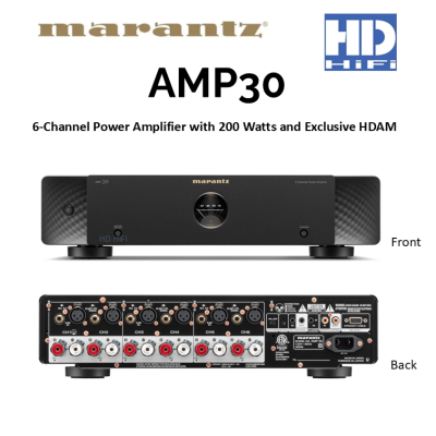 Marantz AMP30 6-Channel Power Amplifier with 200 Watts and Exclusive HDAM