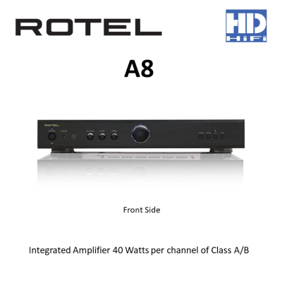 Rotel A8 Integrated Amplifier 40 Watts per channel of Class A/B