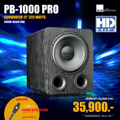 SVS PB1000Pro Subwoofer Speaker Black Ash