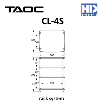 TAOC CL-4S-DB/DG Audio Visual Rack