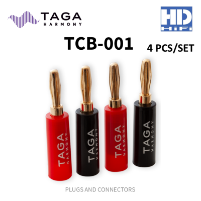Taga Harmony TCB001 Banana Plug Gold (4PCS/Set) สำหรับเครื่องเสียงบ้าน