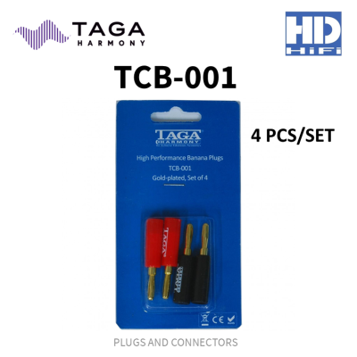 Taga Harmony TCB001 Banana Plug Gold (4PCS/Set) สำหรับเครื่องเสียงบ้าน