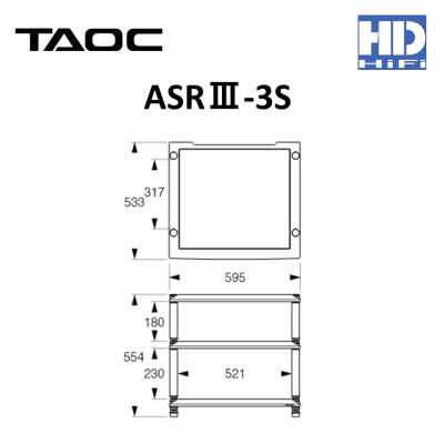 TAOC ASRⅢ-3S-NS/NB TAOC Audio Visual Rack