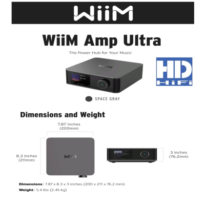 WIIM AMP ULTRA Music Streaming Amplifier