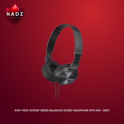 Sony MDR-ZX310AP series balanced sound headphone with mic- Grey