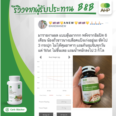 รีวิวจริงจากลูกค้า B&B สารสกัดจากถั่วขาว