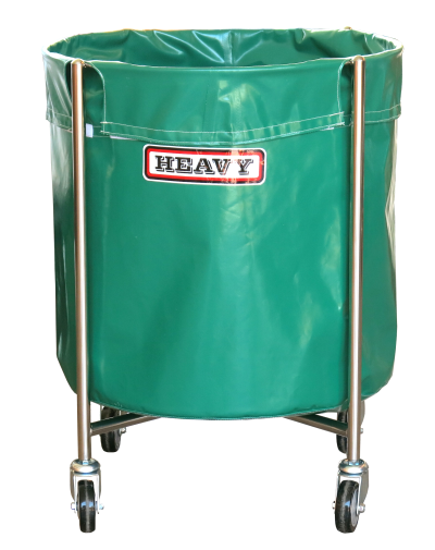 รถเข็นสเตนเลสใส่ผ้าทรงกลม