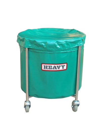 รถเข็นสเตนเลสใส่ผ้าทรงกลม