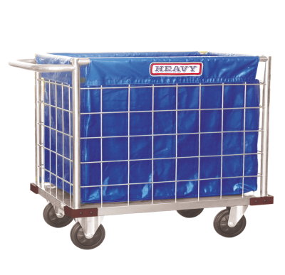 รถเข็นสเเตนเลสตะแกรงแฮนด์เดียว พร้อมถุงผ้าคูนิล่อน