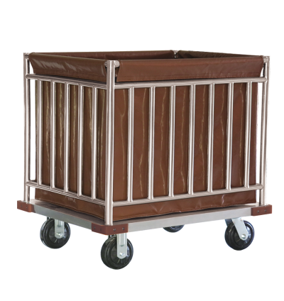 รถเข็นสเเตนเลสแบบคอกล้อมพร้อมถุงคูนิล่อน