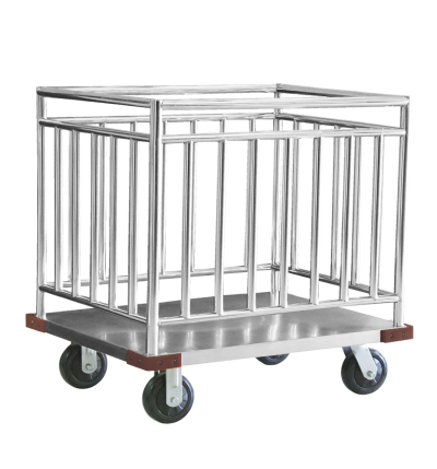 รถเข็นสแตนเลสแบบคอกล้อม