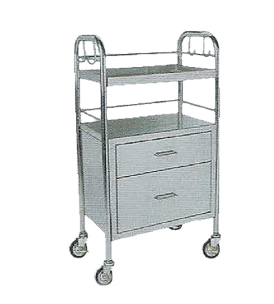 รถเข็นสแตนเลส 2 ชั้น 2  ลิ้นชัก