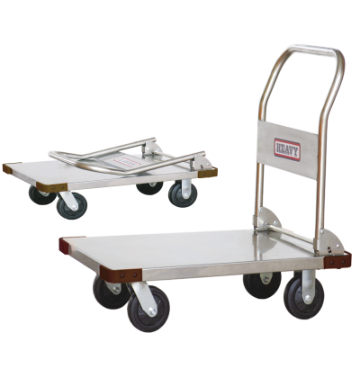 รถเข็นสแตนเลสชั้นเดียวรุ่นแฮนด์พับเก็บได้