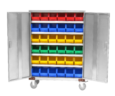 รถเข็นชั้นสแตนเลสใส่กล่องเวชภัณฑ์