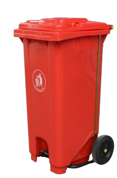 ถังขยะ 120 ลิตร ทรงเหลี่ยม แบบเท้าเหยียบ