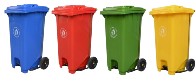 ถังขยะ 120 ลิตร ทรงเหลี่ยม แบบเท้าเหยียบ