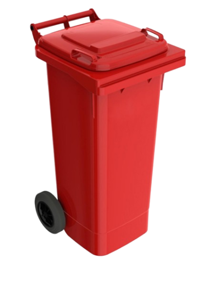 ถังขยะพร้อมล้อเข็น 240 ลิตร ฝาเรียบ