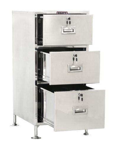 ตู้สแตนเลสแบบ 3 ลิ้นชัก