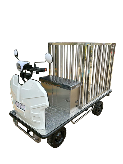 รถขับเคลื่อนไฟฟ้าชนิดนั่งขับพร้อมคอกสแตนเลส